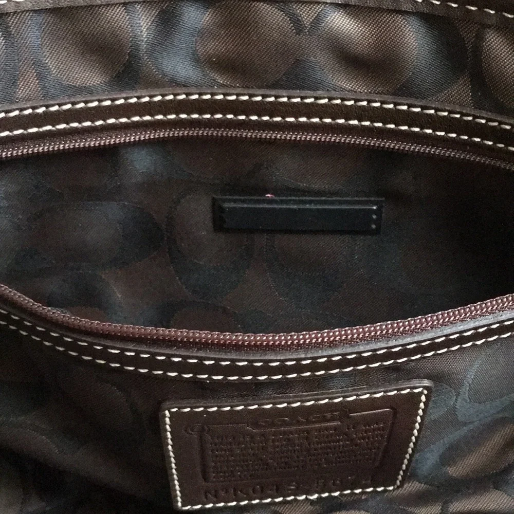 Coach Pink Suede Leather Satchel Bag
